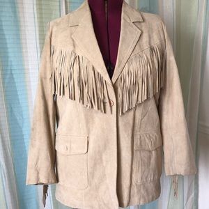 Forenza suede fringe jacket women's sz 16